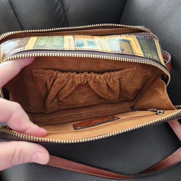 Patricia Nash leather artsy crossbody bag - Picture 3 of 5